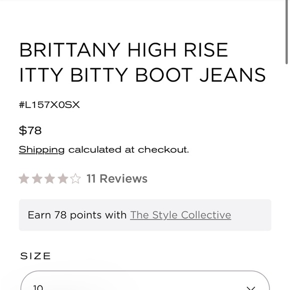 WIT & WISDOM NWT blue brittany itty bitty boot cut jeans 14 - Picture 11 of 11